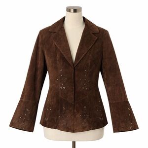 County Clothing Company Vintage Brown Leather suede Women's Jacket Size Medium